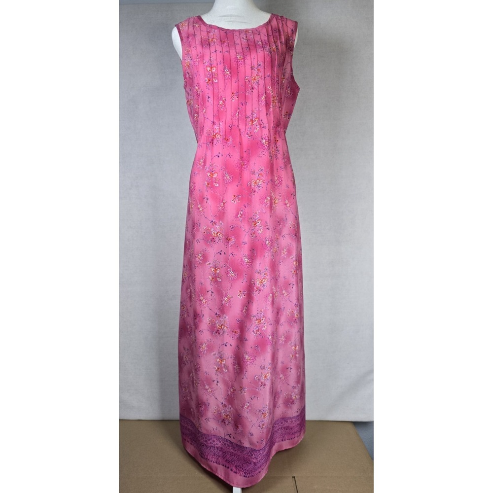 Rabbit Designs Womens Dress Size 10 Med Pink Floral Peasant Cottagecore Boho